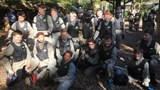 U13s having a team day out.